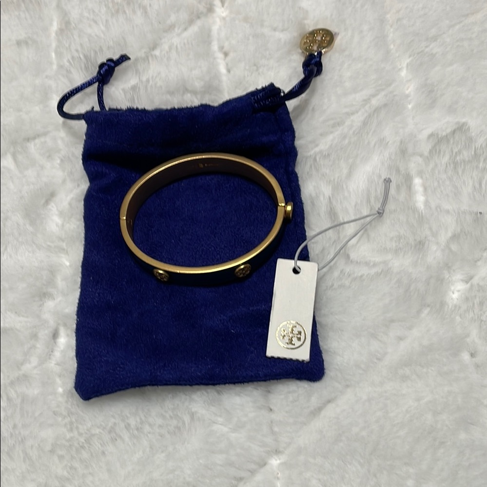 Tory Burch Gold and Dark blue Bracelet